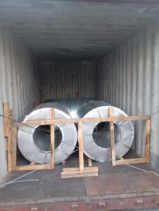 Delta Global Cargo Dubai cross stuffing 20GP container steel coils